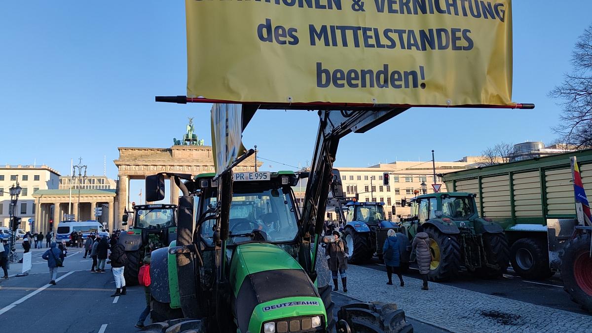 Bauernproteste am 08.01.2024, via dts Nachrichtenagentur