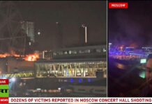 Womöglich dutzende Tote bei Terroranschlag in Moskau Womöglich dutzende Tote bei Terroranschlag in Moskau