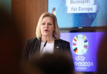 Faeser sieht vor EM "abstrakt hohe Gefährdung"