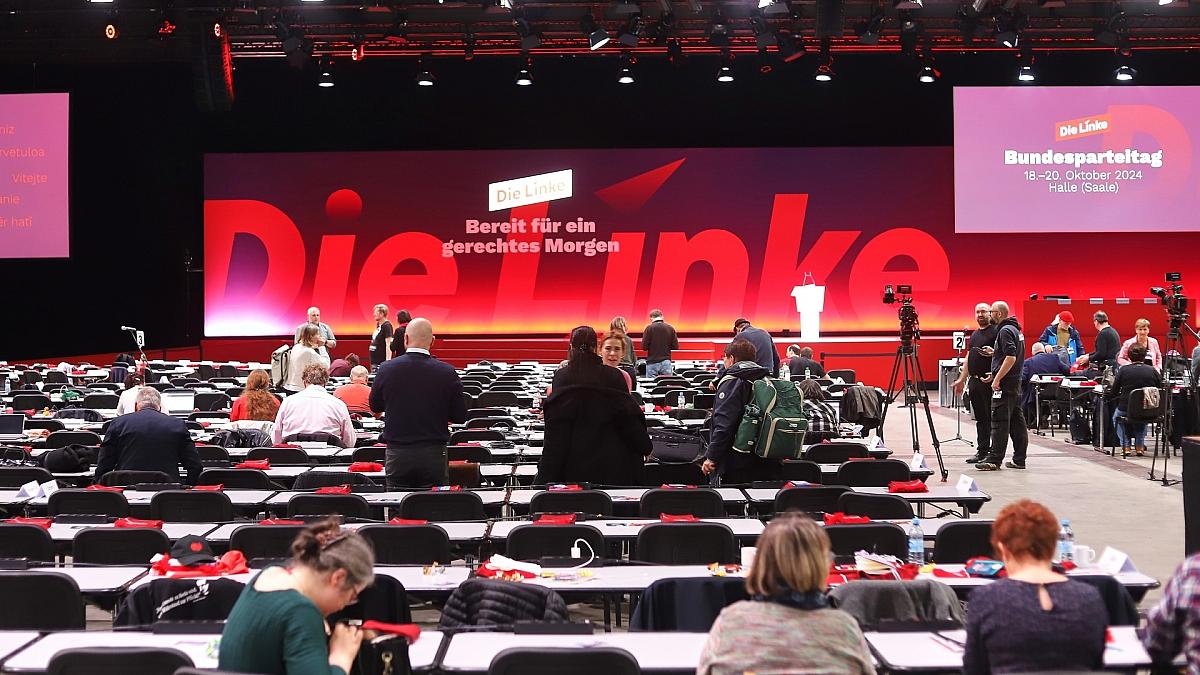 Linken-Bundesparteitag in Halle gestartet