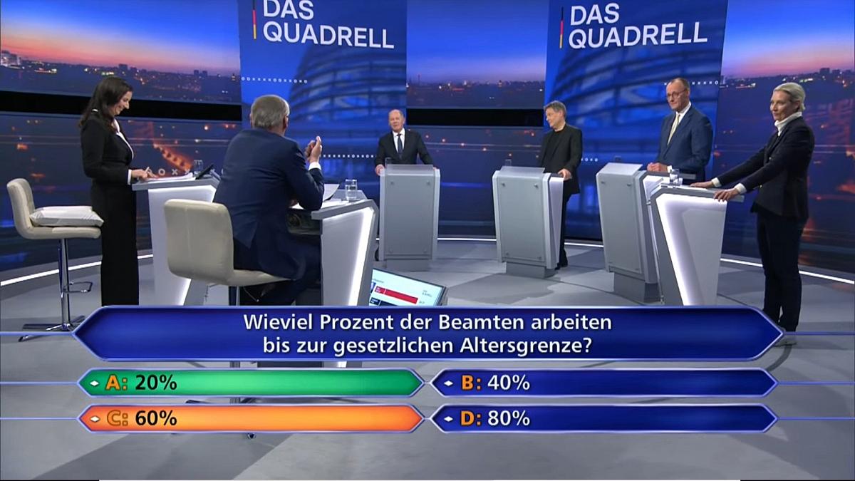 Kanzlerkandidaten liefern sich "Quadrell" bei RTL