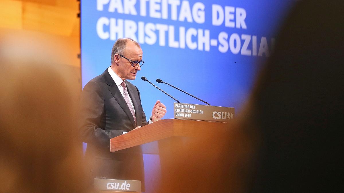 Merz verteidigt auf CSU-Parteitag Koalition mit SPD