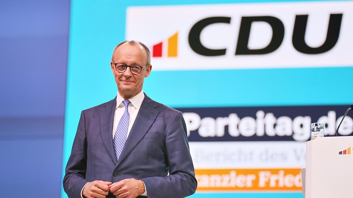 Merz als CDU-Chef mit 91,2 Prozent wiedergewählt